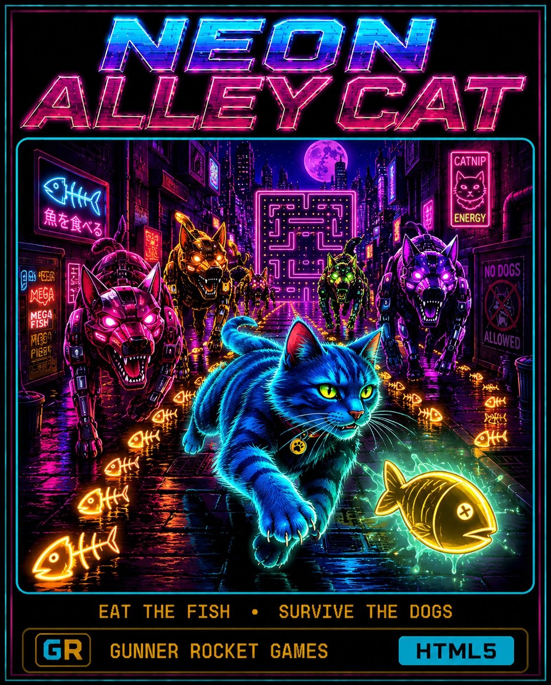 Neon Alley Cat